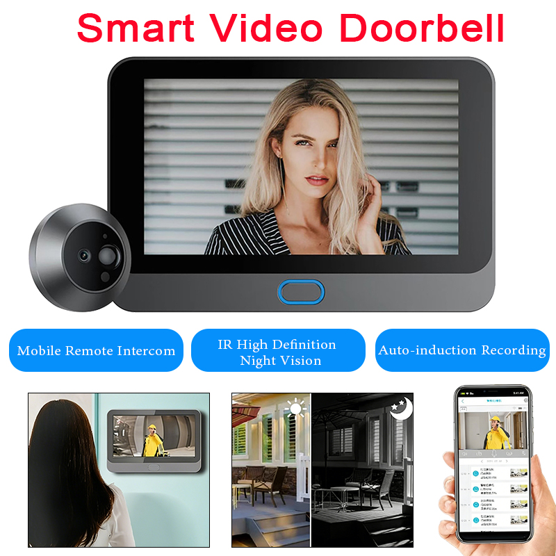 Video Doorbell - Smart Video Doorbell with 4.3-inch IPS