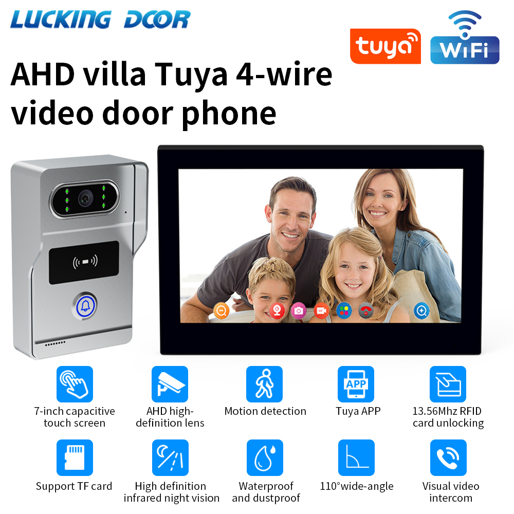 Smart Home Video Doorbell App - Tuya 1080P Wifi Video Doorbell 7in