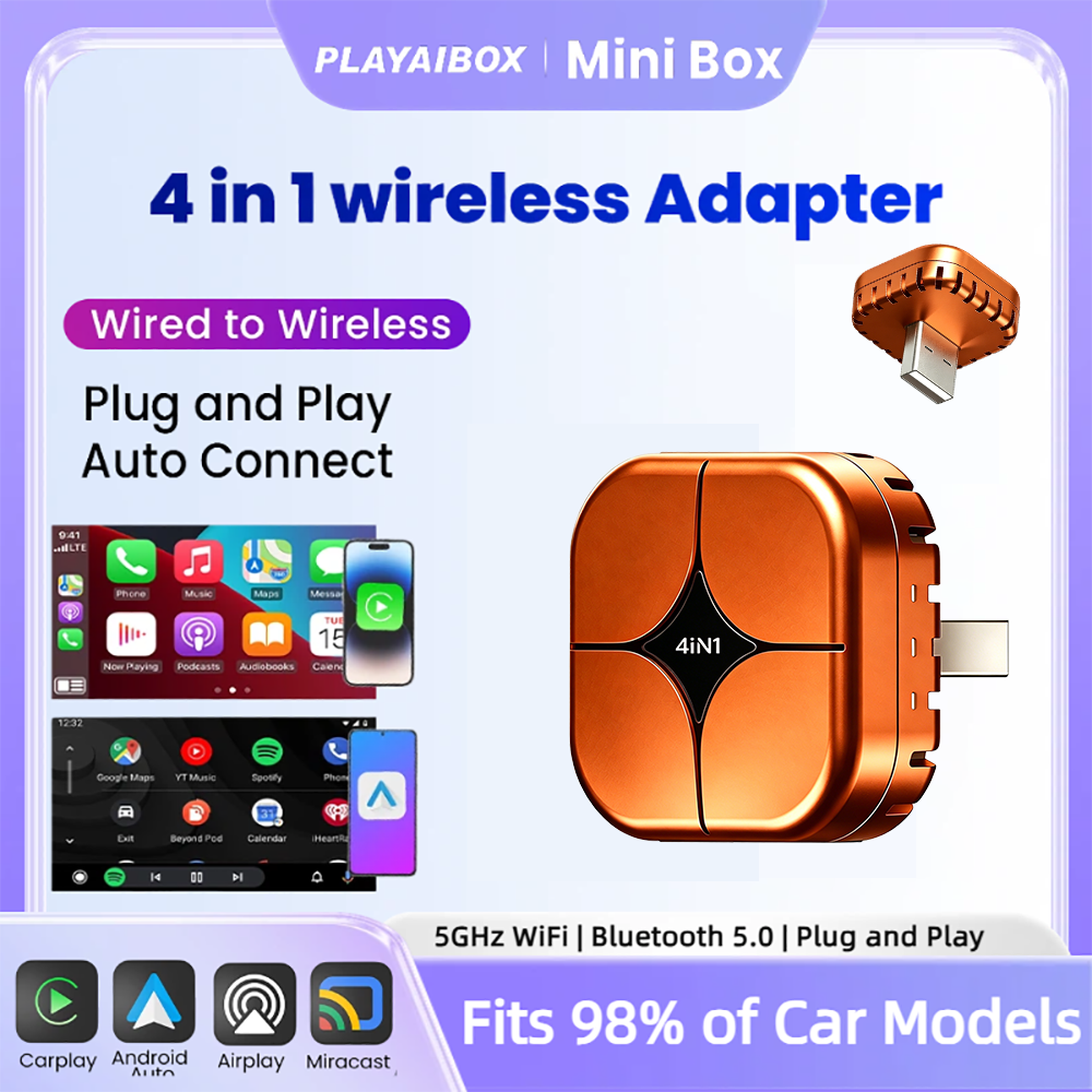 Smart Home Wiz - 4in1 New Upgrade Carplay Adapter Wired