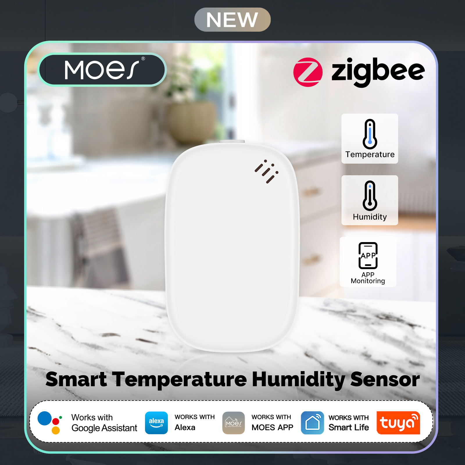 Smart Home Moes - MOES Tuya Zigbee Smart Temperature Humidity