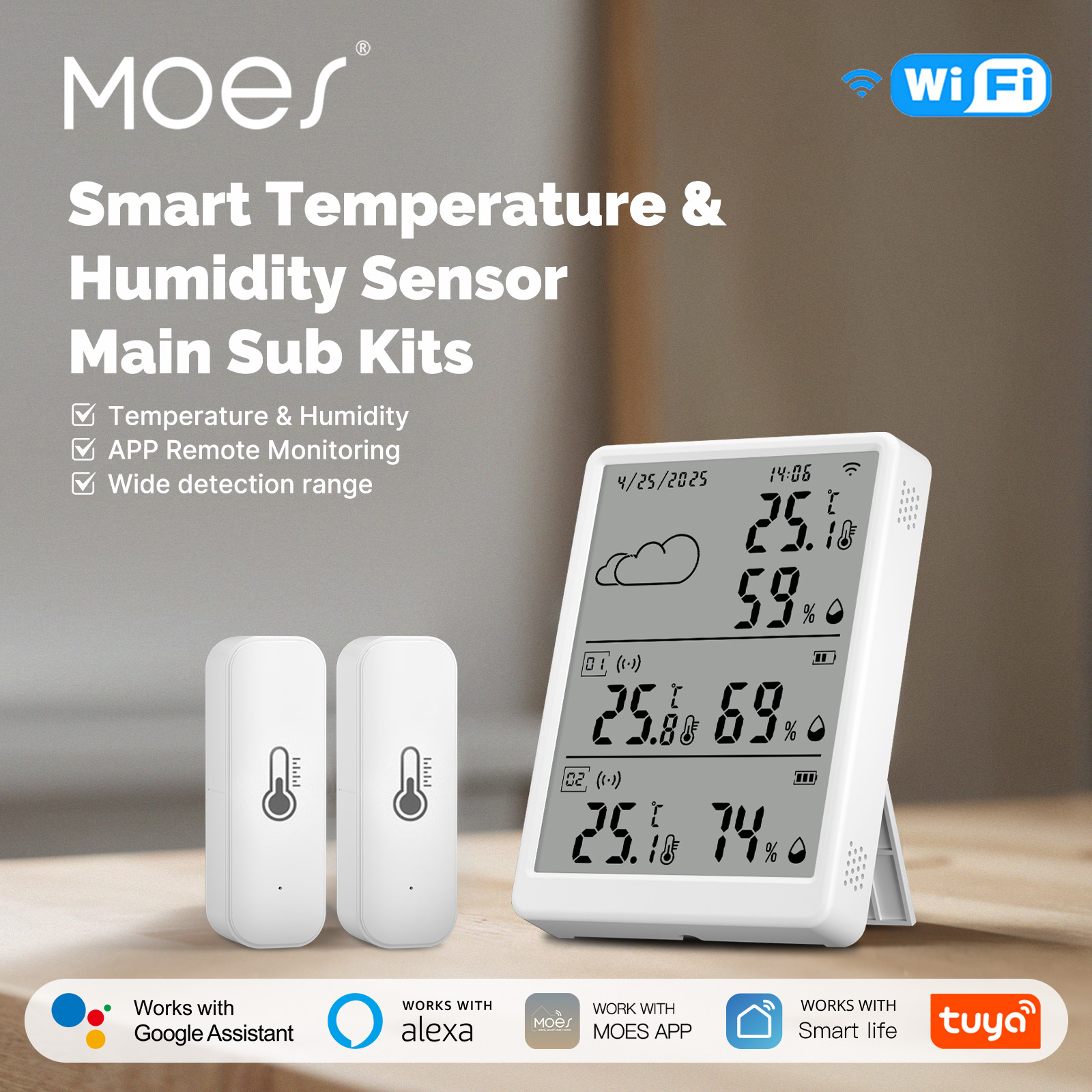 Smart Home Moes - MOES Tuya WiFi RF433 Smart Temp