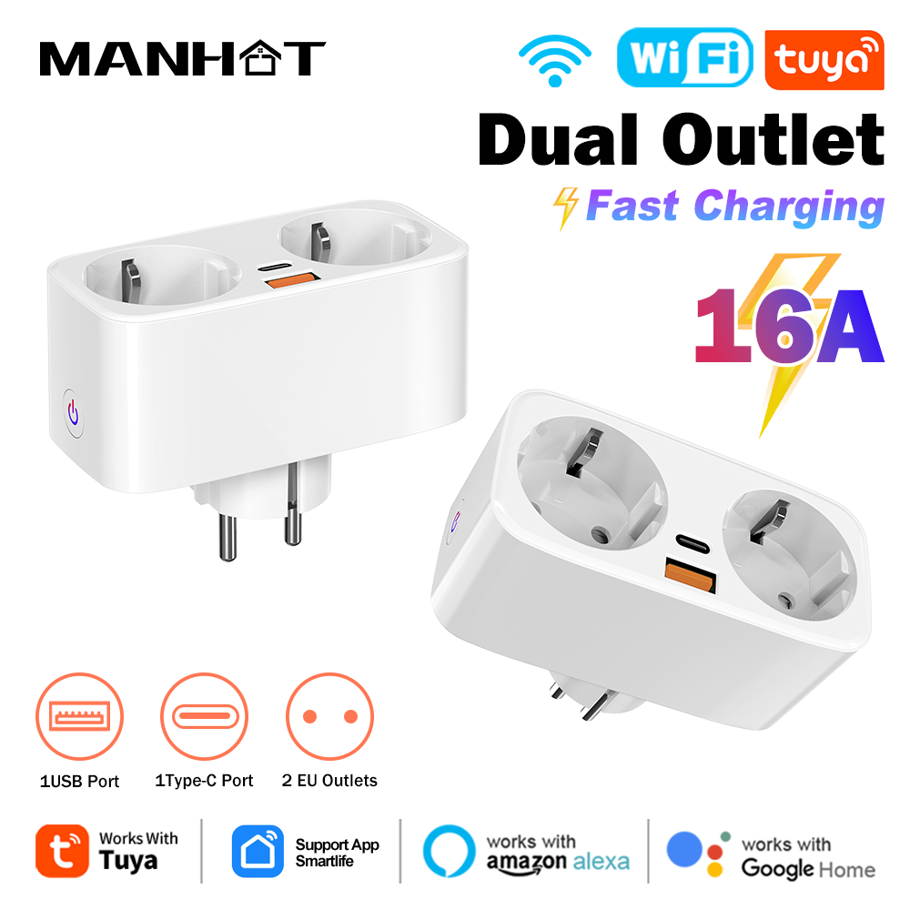 Smart Home Wiz - Tuya 16A WiFi Smart EU Plug