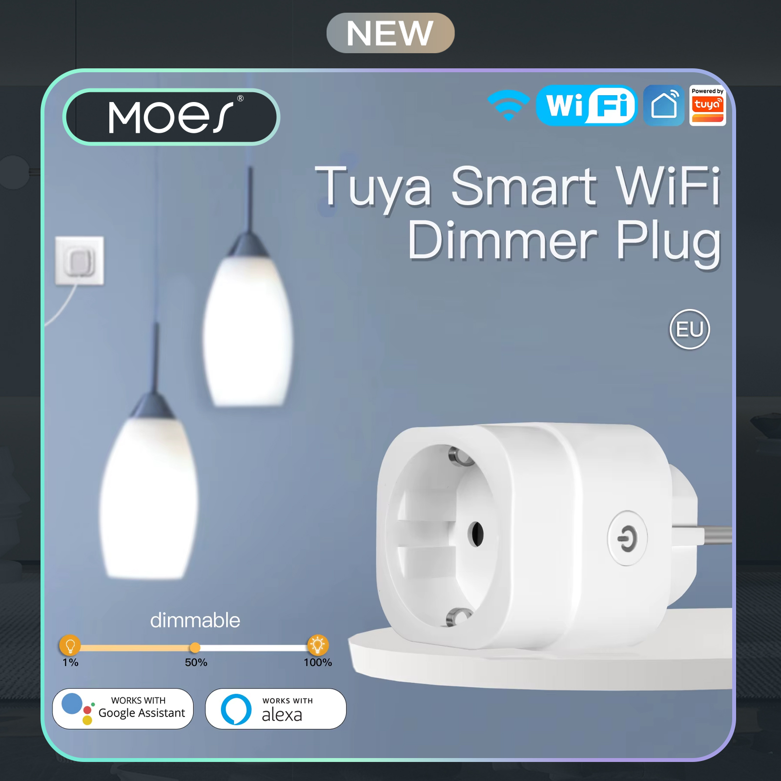 Smart Home Moes - MOES Tuya WiFi Smart Plug Dimmable