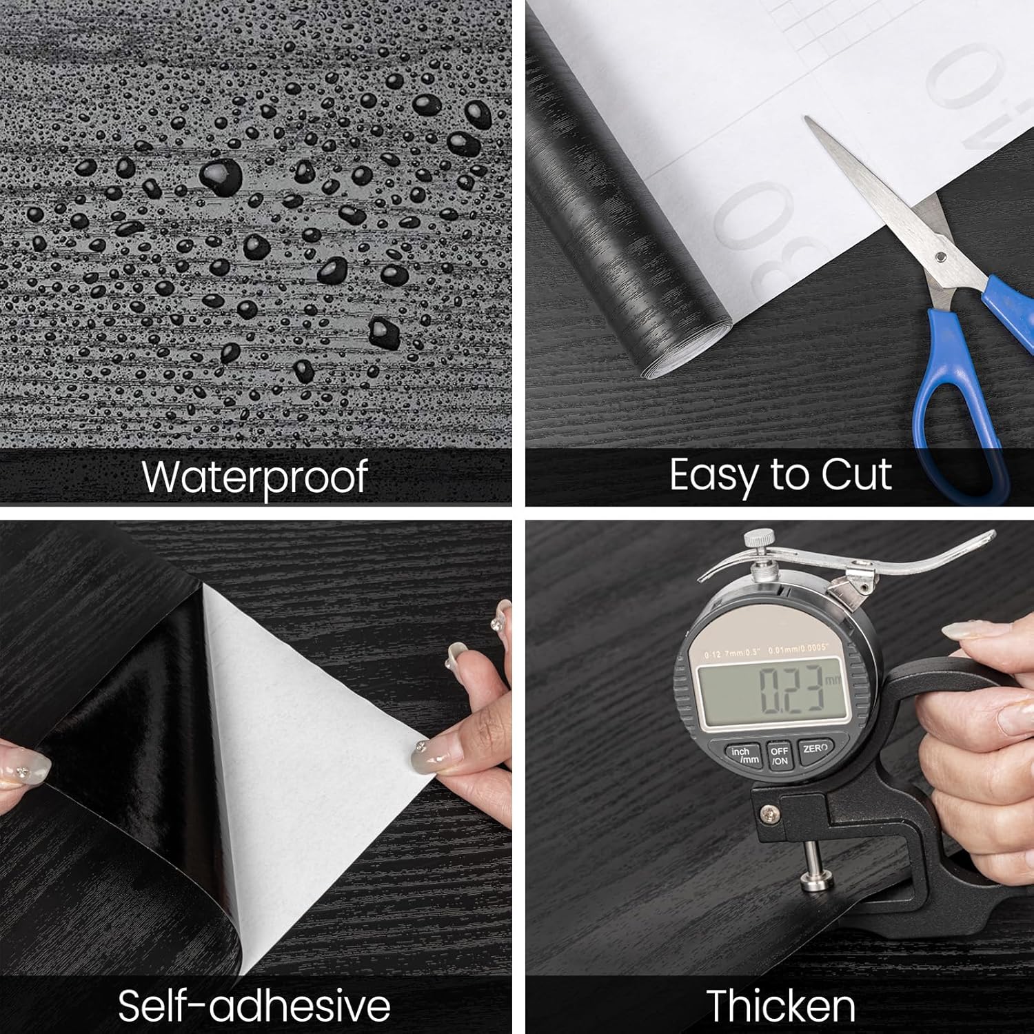 Black wood grain thickening wa – Smart Home Film recenzja i cena