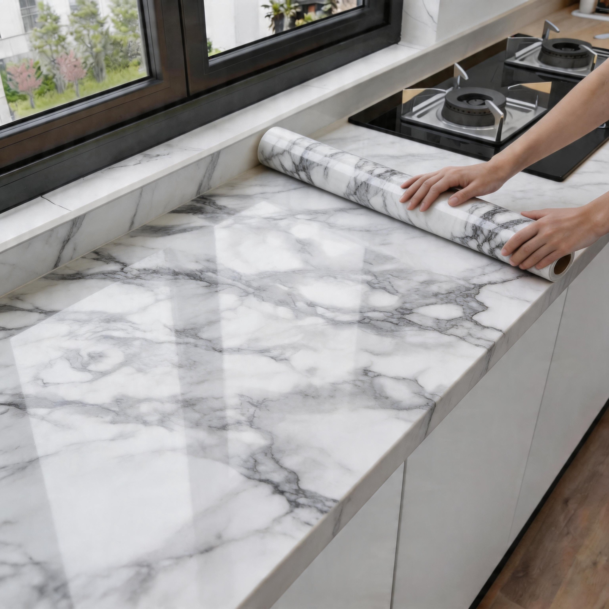 Marble Kitchen Oil-Proof Film  – Smart Home Film recenzja i cena