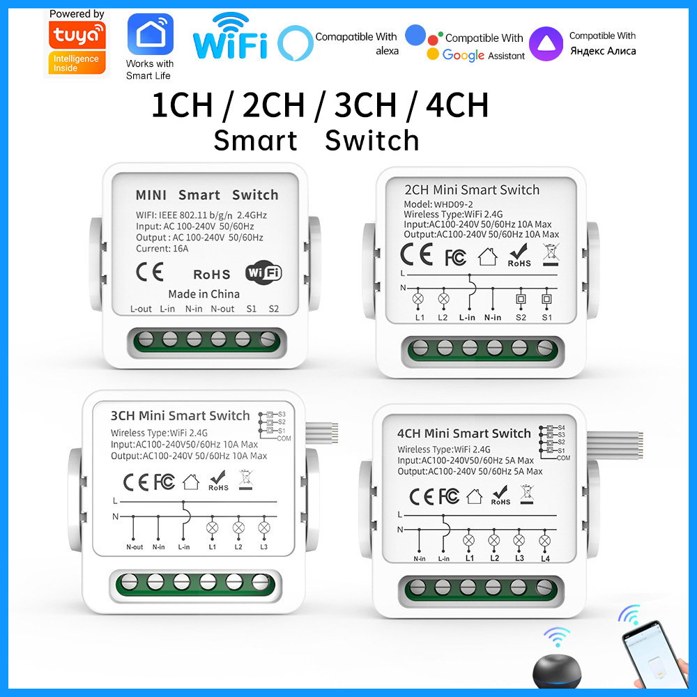 Tuya WiFi Smart Switch 1/2/3/4 – Smart Home Wiz recenzja i cena