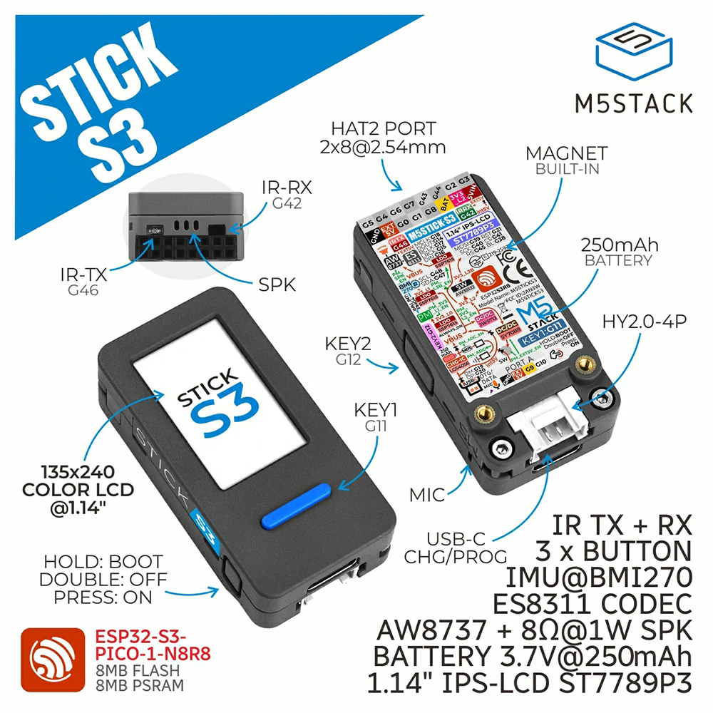 M5Stack M5StickS3 ESP32-S3 IoT – Smart Home Iot recenzja i cena
