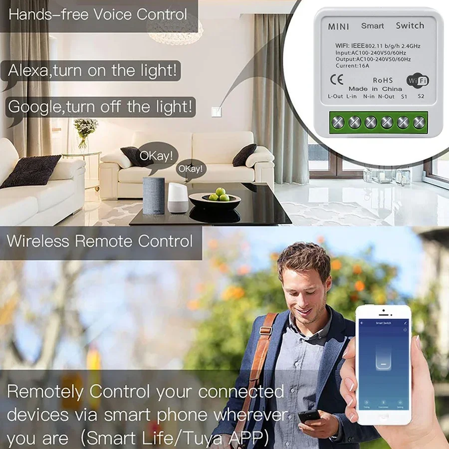 Tuya WiFi Smart Switch Module  – Smart Home Google Assistant recenzja i cena
