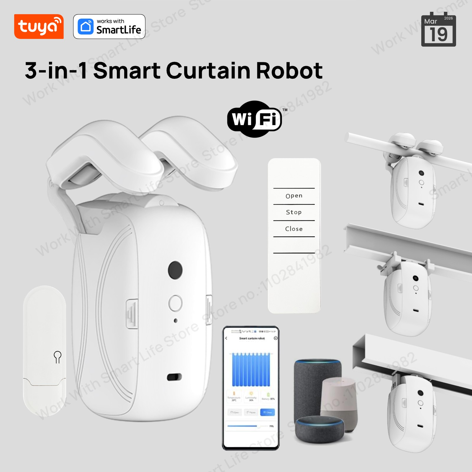 1/2PCS Tuya Smart WiFi Curtain – Smart Home Zentrale recenzja i cena