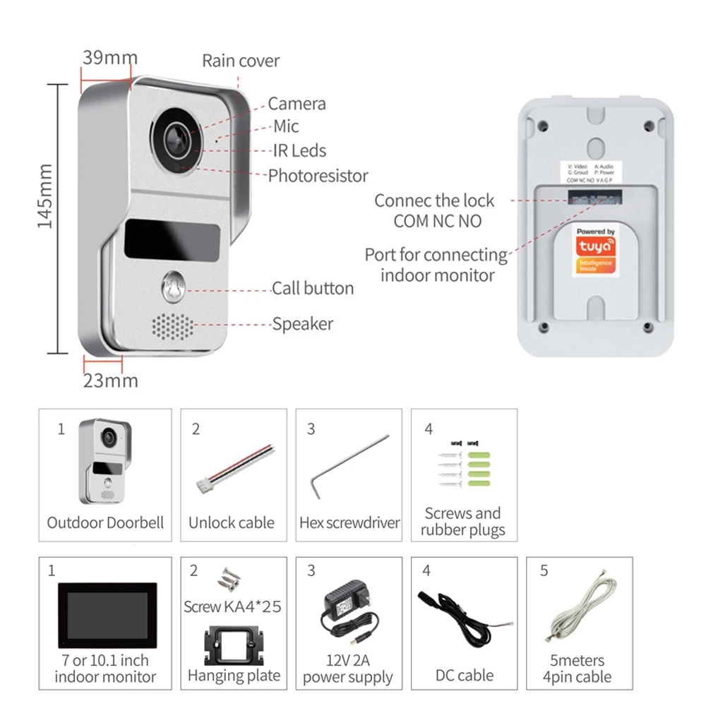 Door Intercom Doorbell, 10.1 I – Video Doorbell recenzja i cena