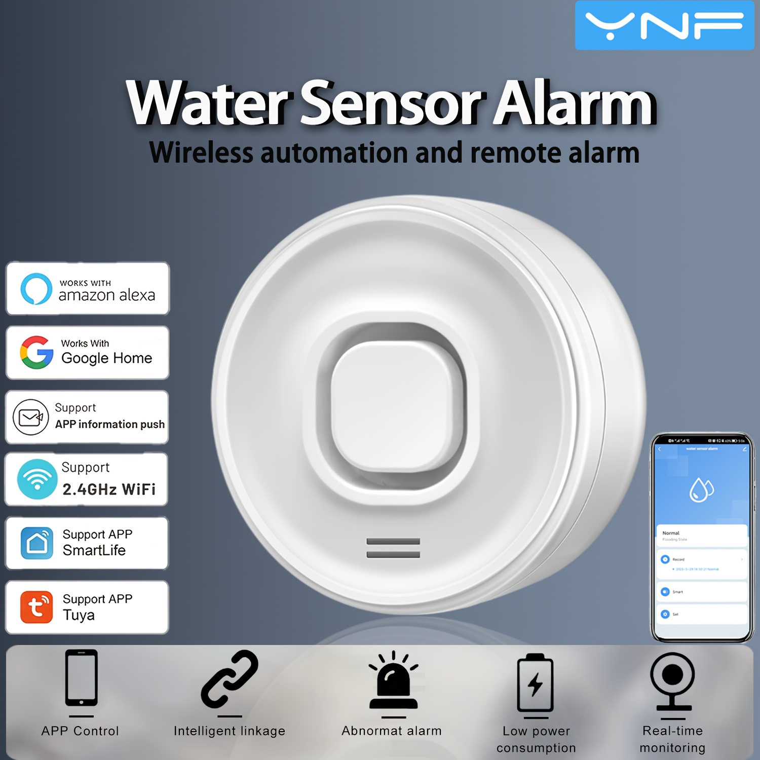 YNF Smart WiFi Water Leak Dete – Smart Home Ynf recenzja i cena