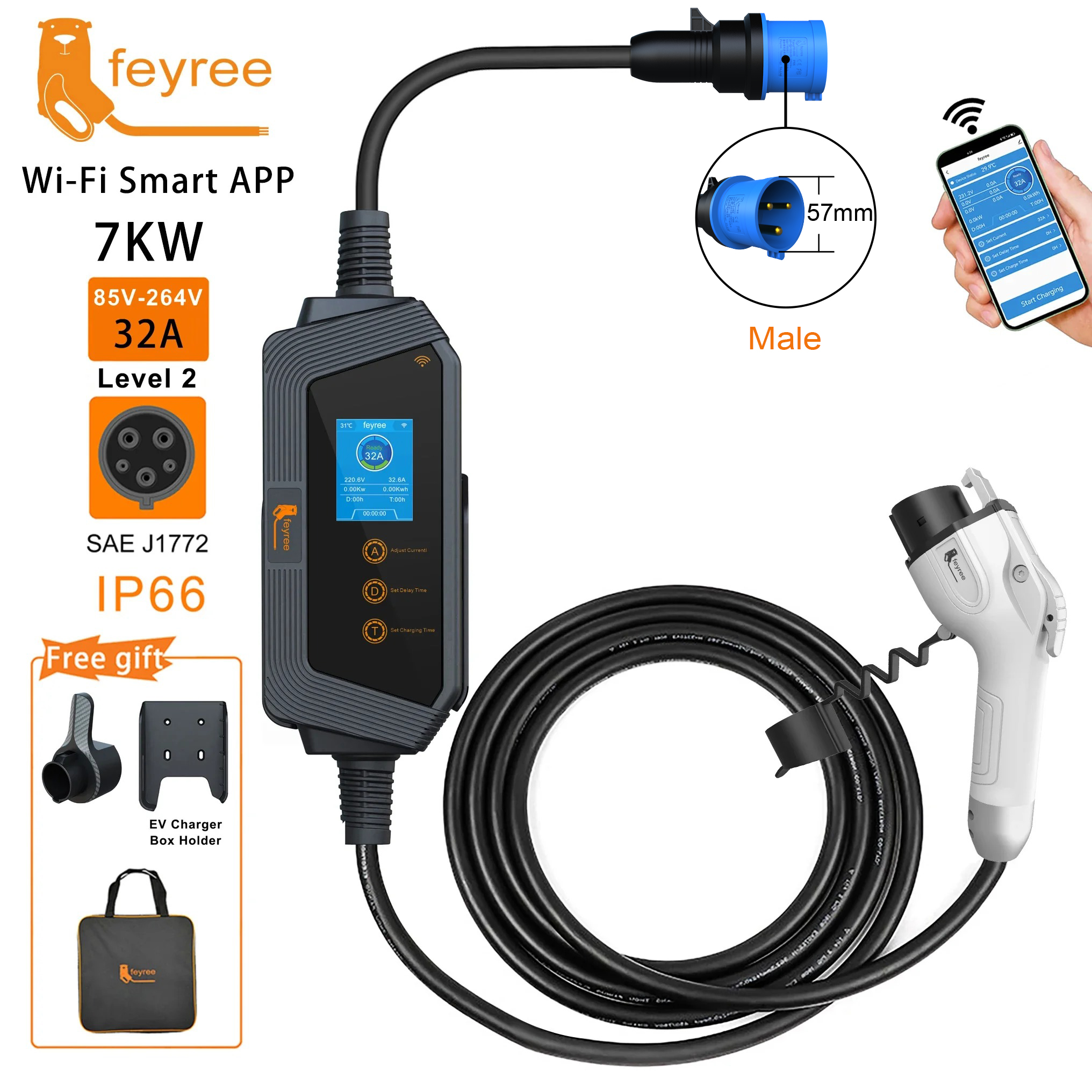 feyree Type1 Portable EV Charg – Smart Home For Pc recenzja i cena