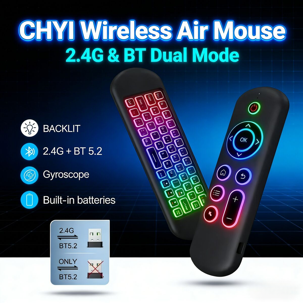 Bluetooth 2.4G Dual Mode Mini  – Smart Home Keyboard recenzja i cena