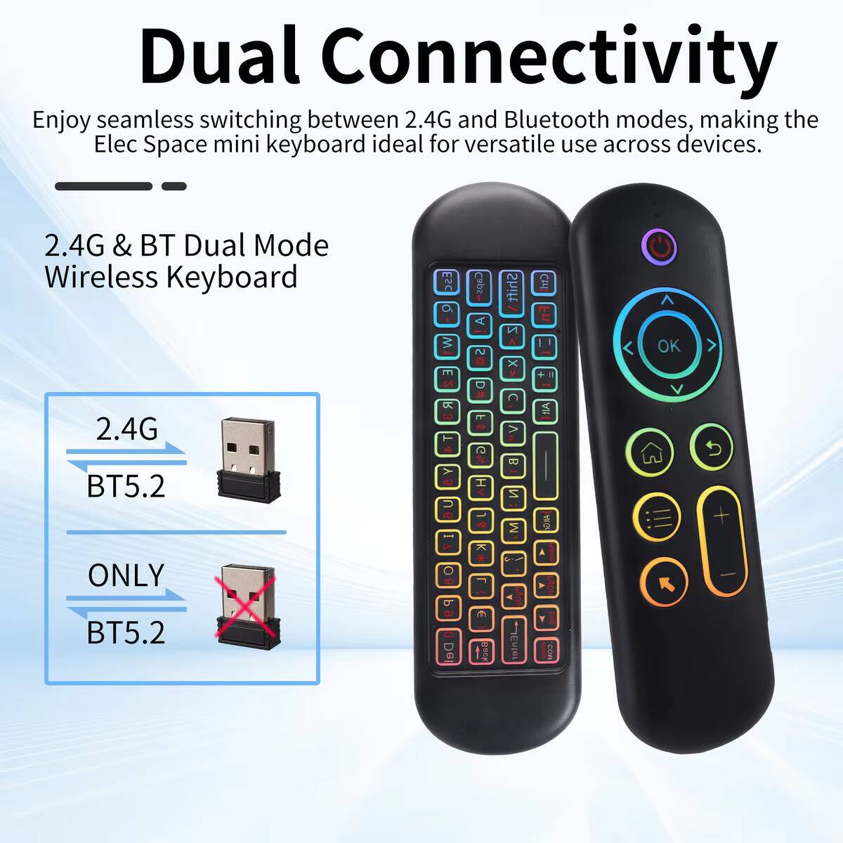 Bluetooth 2.4G Dual Mode Mini  – Smart Home Keyboard recenzja i cena