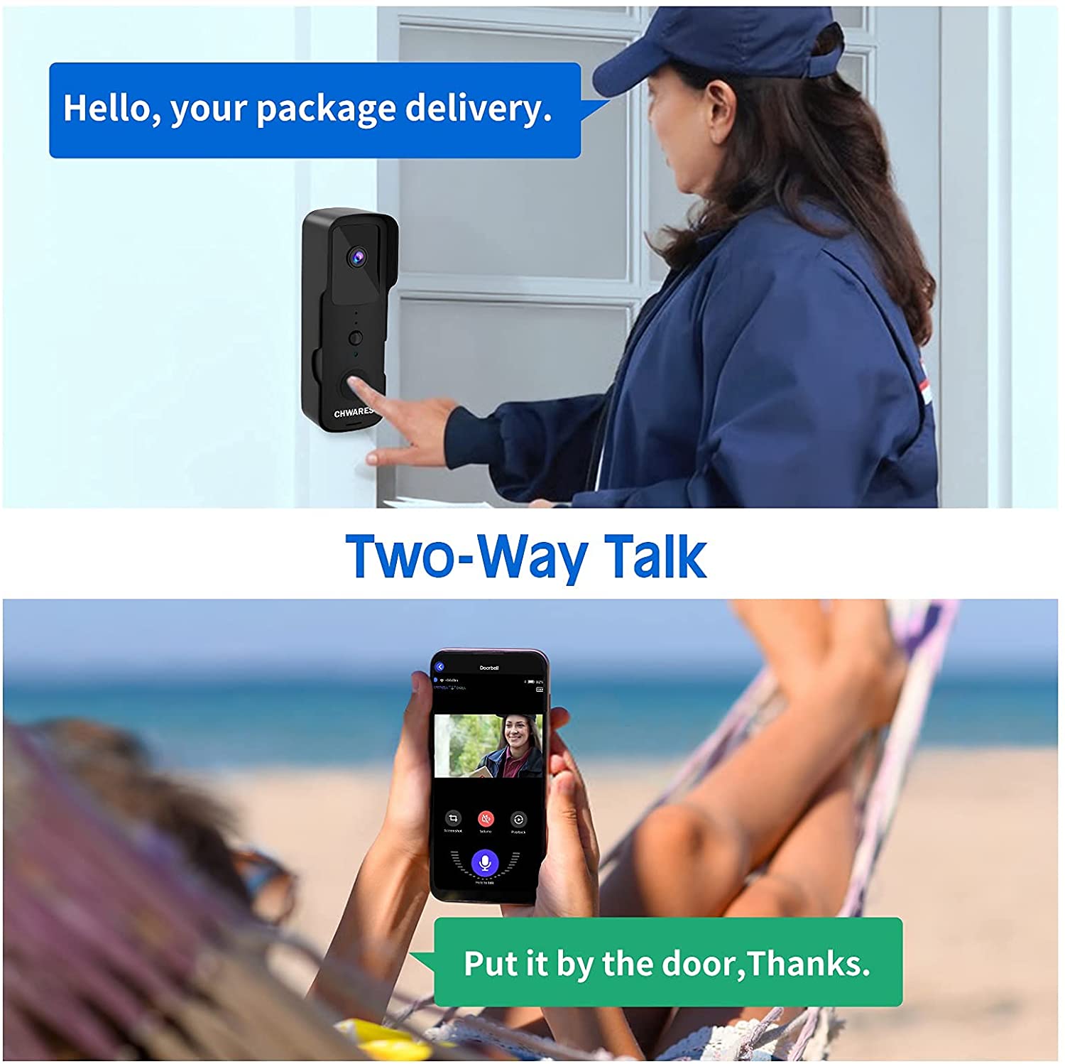 1080P WIFI Video Doorbell Tuya – Smart Home Video Doorbell App recenzja i cena