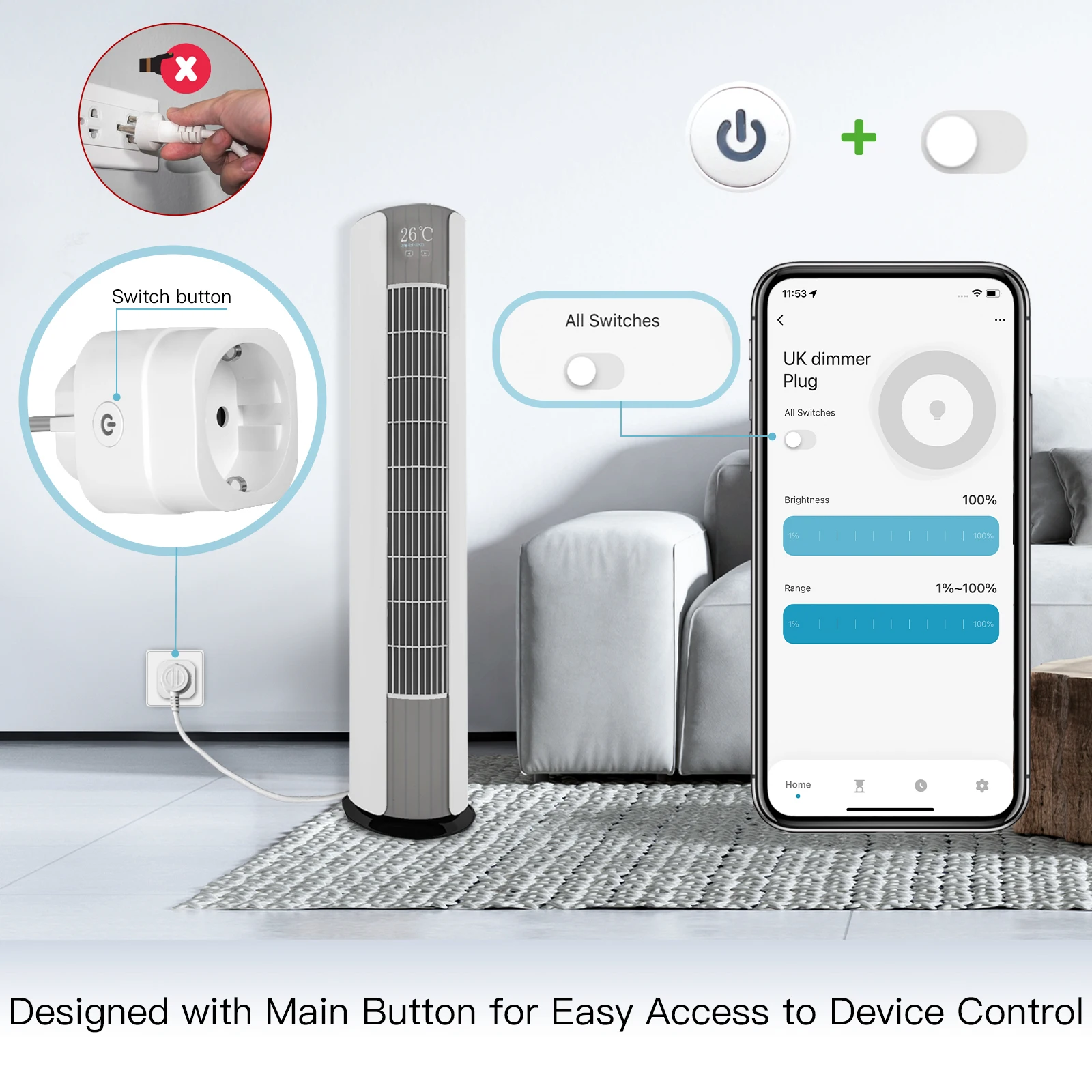 MOES Tuya WiFi Smart Plug Dimm – Smart Home Moes recenzja i cena
