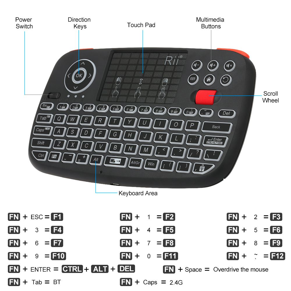 Rii i4 Mini BT Wireless Keyboa – Smart Home Keyboard recenzja i cena