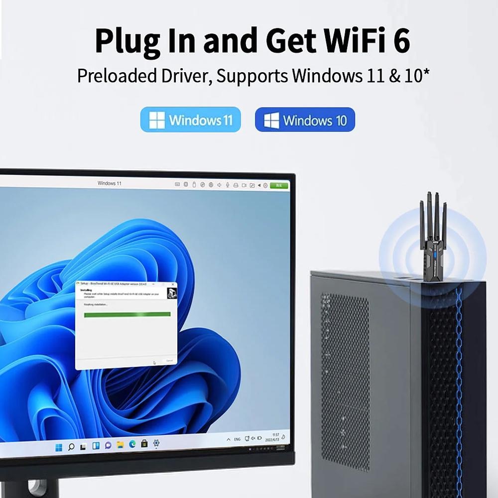 WiFi 6 USB Adapter 1800Mbps Du – Smart Home For Pc recenzja i cena