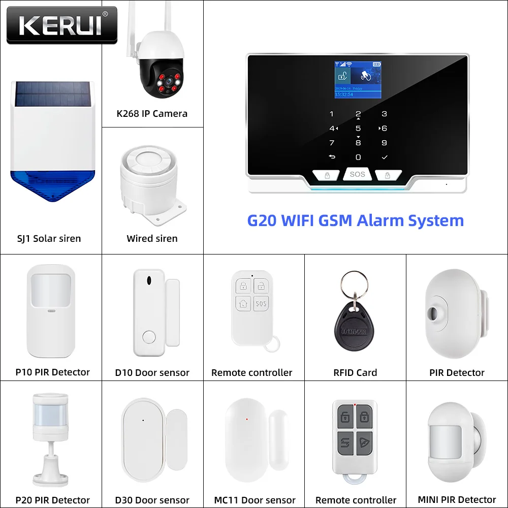 KERUI G20 WIFI GSM Alarm Panel – Smart Home Keyboard recenzja i cena