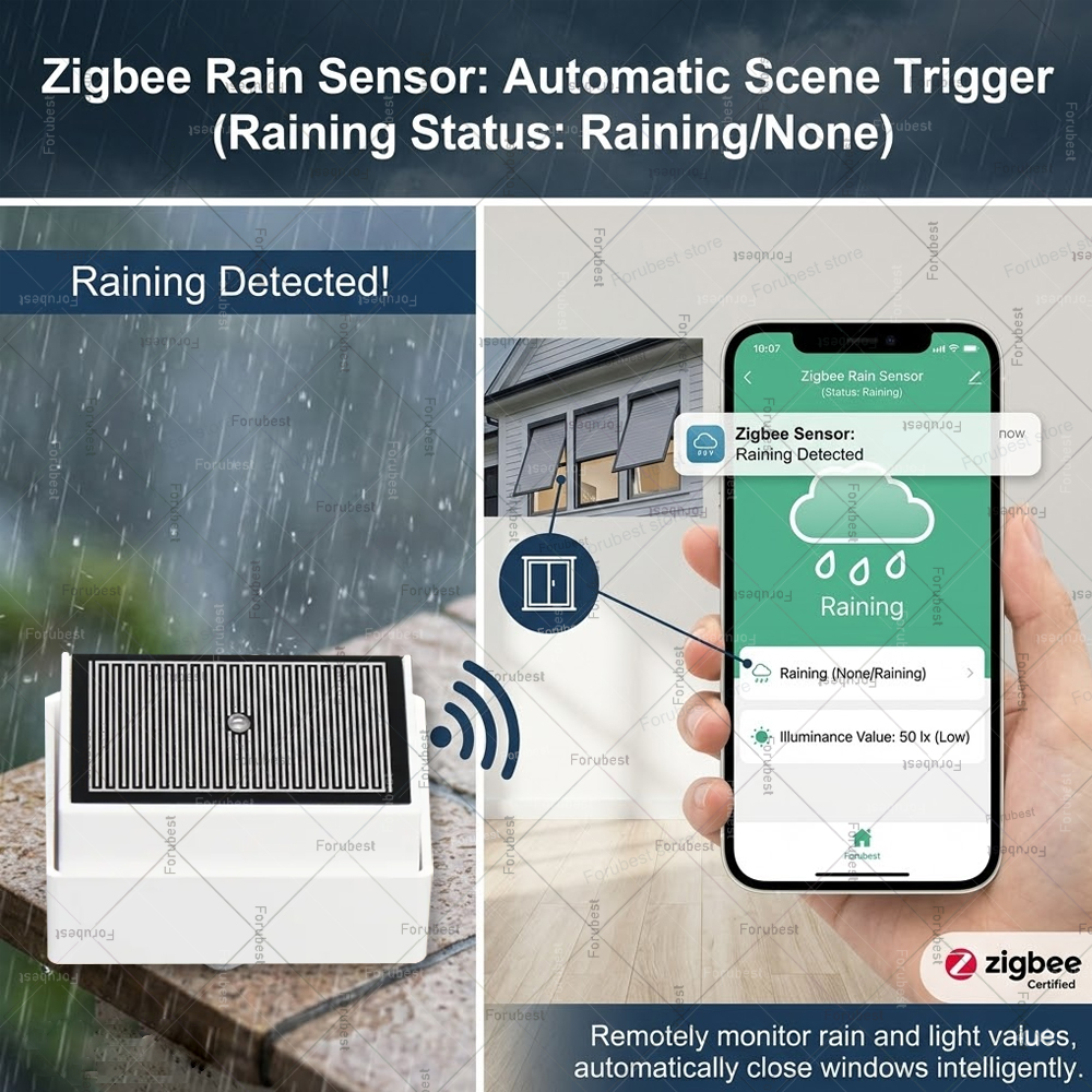 Zigbee Rain Sensor with Bright – Smart Home Green recenzja i cena