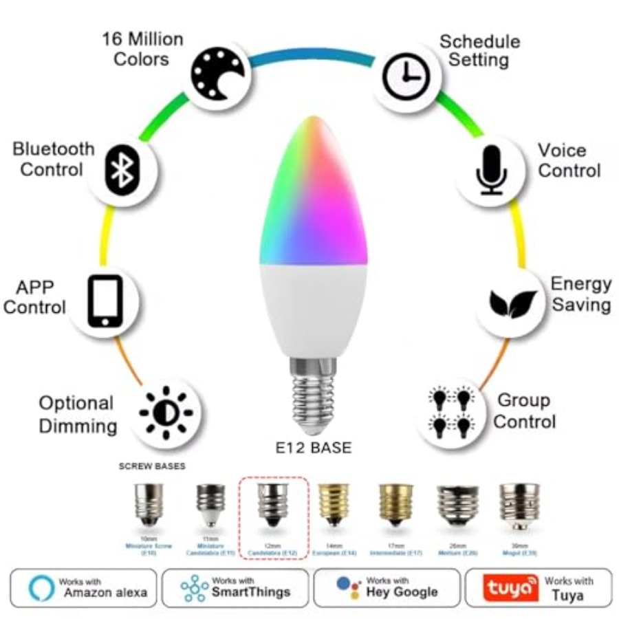 Candelabra Smart Light Bulbs 6 – Smart Home Lighting recenzja i cena